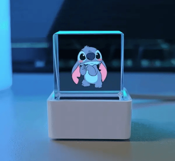 Cutevision this is hologram cube 3D cute vision cube vision designed for Stitch lovers, anime fans, and desk decoration enthusiasts